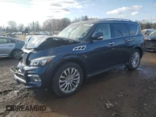2015 Infiniti QX80 with VIN JN8AZ2NE6F9084585, listed as a Copart auction lot 51418955 with 144,408 mi miles and Salvage Title. Bid and sale history available at carsss.com. Image 1.