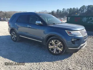 2018 Ford Explorer Platinum with VIN 1FM5K8HT5JGC38878, listed as a Copart auction lot 46522295 with 81,768 mi miles and Salvage Title. Bid and sale history available at DreamBid. Image 4.