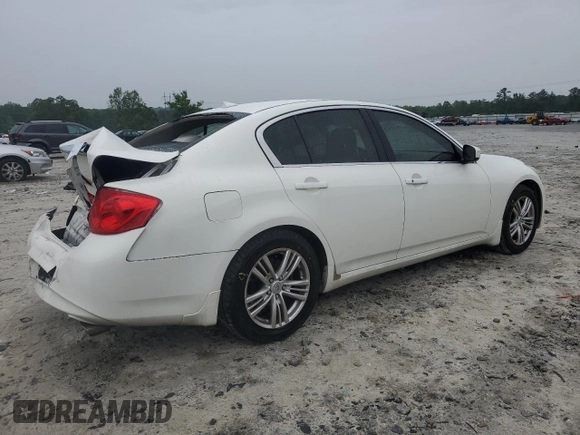 2012 Infiniti G25 Journey with VIN JN1DV6AP2CM812370, listed as a Copart auction lot 56016535 with 163,502 mi miles and Salvage title. Bid and sale history available at DreamBid. Image 3.