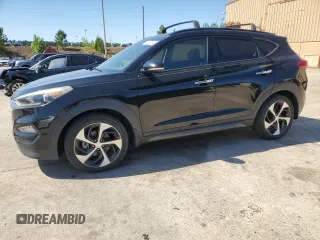 2016 Hyundai Tucson Limited with VIN KM8J33A27GU259046, listed as a Copart auction lot 53451025 with 103,420 mi miles and Clean Title. Bid and sale history available at carsss.com. Image 1.