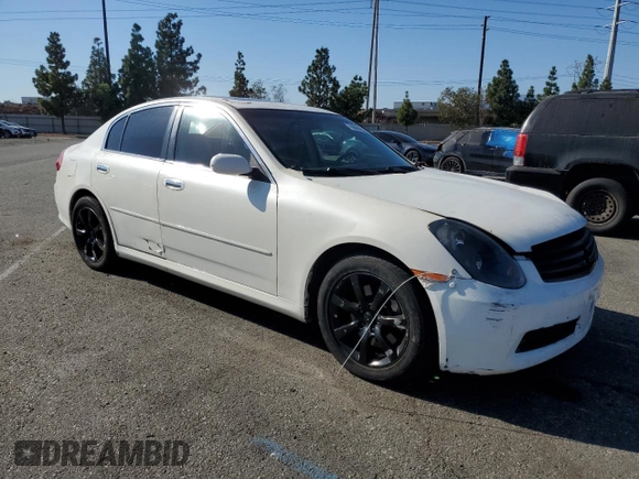 2006 Infiniti G35 with VIN JNKCV51E16M504059, listed as a Copart auction lot 78990024 with 126,145 mi miles and Salvage Title. Bid and sale history available at DreamBid. Image 4.