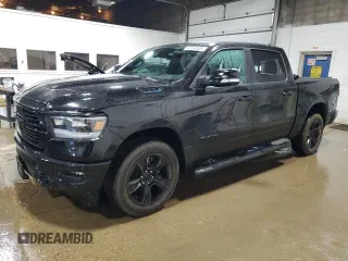 2021 Ram 1500 Big Horn with VIN 1C6SRFFT7MN678389, listed as a Copart auction lot 62950935 with 59,975 mi miles and Salvage title. Bid and sale history available at DreamBid. Image 1.