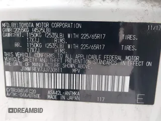 2018 Toyota RAV4 XLE with VIN JTMWFREV7JJ730811, listed as a IAAI auction lot 41075088 with 78,979 mi miles. Bid and sale history available at carsss.com. Image 9.