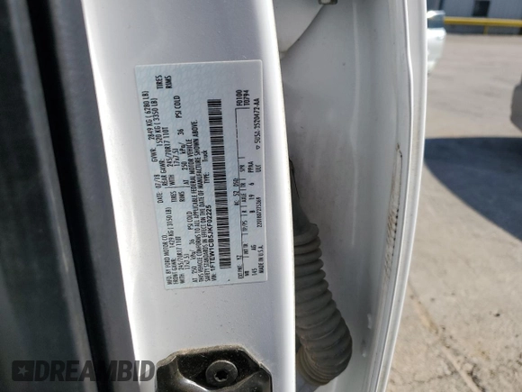 2018 Ford F-150 XL with VIN 1FTEW1CB5JKF02225, listed as a Copart auction lot 52215975 with 120,292 mi miles and Salvage Title. Bid and sale history available at DreamBid. Image 12.