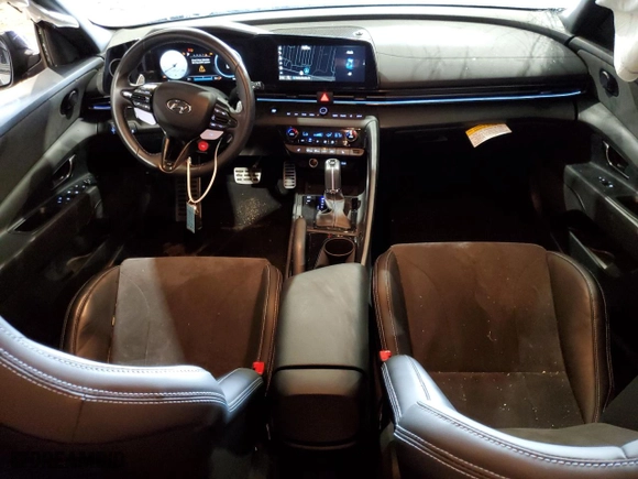 2023 Hyundai Elantra N with VIN KMHLW4AK9PU016683, listed as a Copart auction lot 85238464 with 7,835 mi miles and Salvage Title. Bid and sale history available at carsss.com. Image 8.