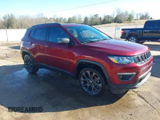 2021 Jeep Compass 80th Anniversary with VIN 3C4NJCEB1MT549133, listed as a IAAI auction lot 41263148 with 88,280 mi miles and . Bid and sale history available at carsss.com. Image 1.