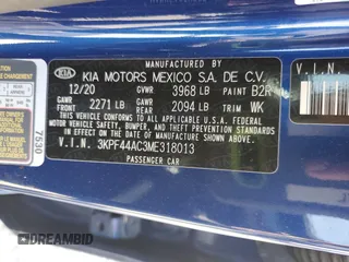 2021 Kia Forte GT with VIN 3KPF44AC3ME318013, listed as a Copart auction lot 45650785 with 24,201 mi miles and Salvage Title. Bid and sale history available at carsss.com. Image 14.