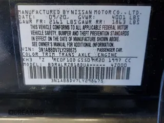 2020 Nissan Sentra SR with VIN 3N1AB8DV7LY298675, listed as a Copart auction lot 45871125 with 90,518 mi miles and Clean Title. Bid and sale history available at carsss.com. Image 12.