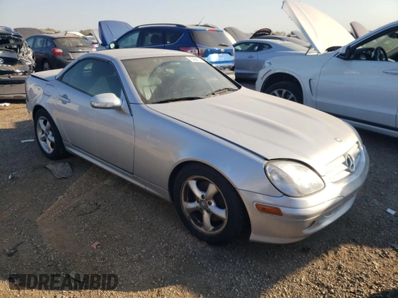 2001 Mercedes-Benz SLK-Class with VIN WDBKK65F31F207109, listed as a Copart auction lot 75494174 with Not Provided miles and Salvage Title. Bid and sale history available at carsss.com. Image 4.