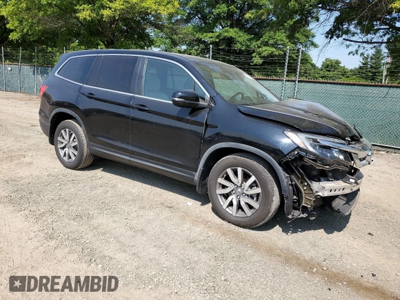 2019 Honda Pilot EX-L with VIN 5FNYF5H5XKB031517, listed as a Copart auction lot 59430655 with 64,929 mi miles and Salvage title. Bid and sale history available at DreamBid. Image 4.