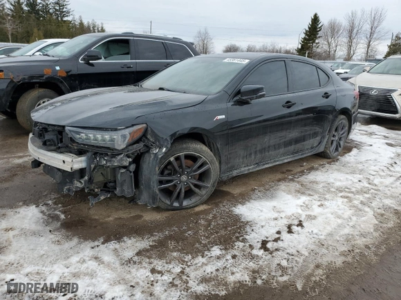 2019 Acura TLX w/A-Spec Pkg with VIN 19UUB3F64KA801568, listed as a Copart auction lot 45381445 with 145,671 mi miles and Clean Title. Bid and sale history available at carsss.com. Image 1.