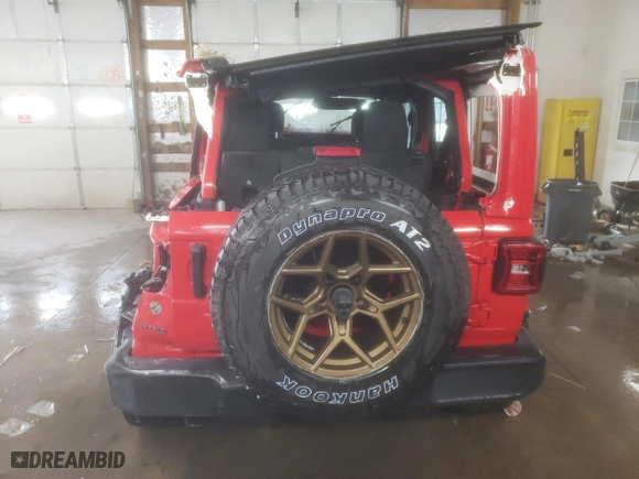 2021 Jeep Wrangler Unlimited Willys with VIN 1C4HJXDM6MW584736, listed as a Copart auction lot 82788234 with 21,872 mi miles and Salvage Title. Bid and sale history available at carsss.com. Image 6.