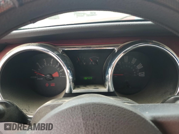 2005 Ford Mustang Deluxe with VIN 1ZVFT80N055116785, listed as a Copart auction lot 53032375 with 132,420 mi miles and Salvage Title. Bid and sale history available at carsss.com. Image 9.
