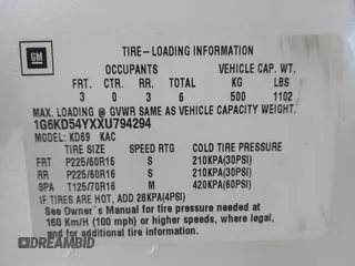 1999 Cadillac DeVille z VIN 1G6KD54YXXU794294, wystawiony jako IAAI lot #42141931 z przebiegiem 161 408 mil mil oraz . Historia ofert i sprzedaży dostępna na DreamBid. Obrazek 9.