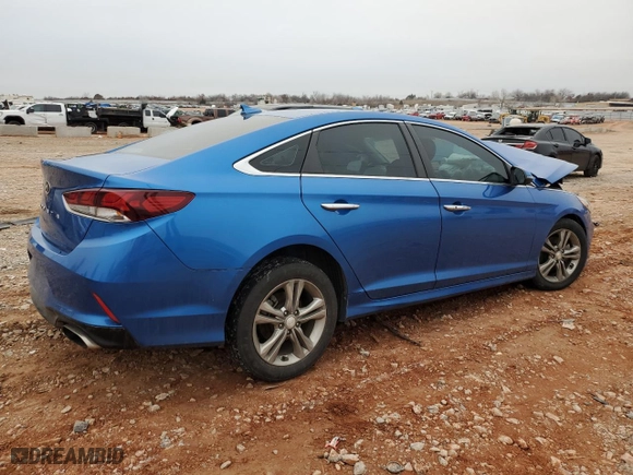 2019 Hyundai Sonata Sport with VIN 5NPE34AF9KH750588, listed as a Copart auction lot 44385125 with 0 mi miles and Salvage Title. Bid and sale history available at carsss.com. Image 3.