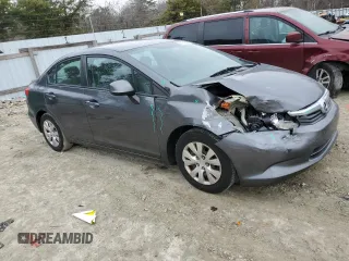 2012 Honda Civic LX z VIN 2HGFB2F59CH312046, wystawiony jako Copart lot #47198965 z przebiegiem 230 415 mil mil oraz Szkoda całkowita • Salvage title. Historia ofert i sprzedaży dostępna na DreamBid. Obrazek 4.