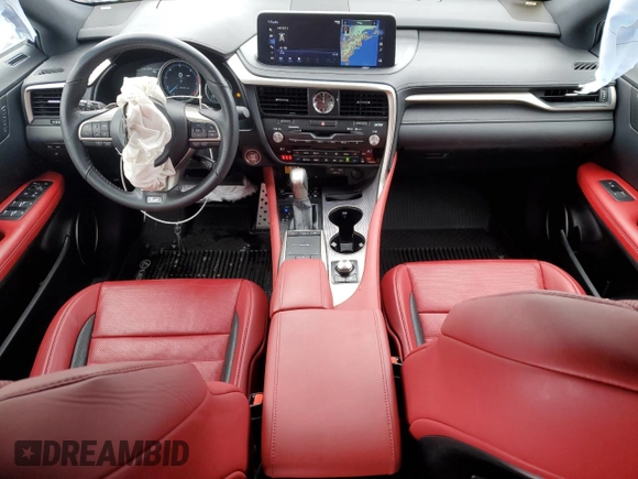 2022 Lexus RX 350 F Sport with VIN 2T2YZMDA5NC355905, listed as a Copart auction lot 44953705 with 25,938 mi miles and Salvage title. Bid and sale history available at DreamBid. Image 8.