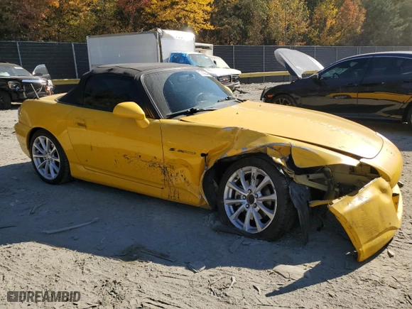 2006 Honda S2000 with VIN JHMAP21476S000196, listed as a Copart auction lot 77432544 with NaN miles and Salvage Title. Bid and sale history available at carsss.com. Image 4.