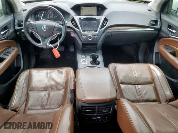 2017 Acura MDX Advance with VIN 5FRYD3H83HB010049, listed as a Copart auction lot 62385925 with 121,312 mi miles and Salvage title. Bid and sale history available at DreamBid. Image 8.