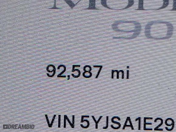 2017 Tesla Model S 100D with VIN 5YJSA1E29HF204797, listed as a IAAI auction lot 41760296 with 92,587 mi miles. Bid and sale history available at carsss.com. Image 15.