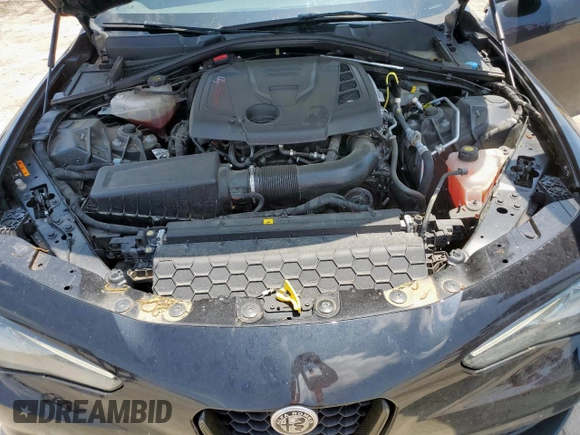 2021 Alfa Romeo Giulia Ti with VIN ZARFANBN7M7643882, listed as a Copart auction lot 59276115 with 44,782 mi miles and Salvage title. Bid and sale history available at DreamBid. Image 11.