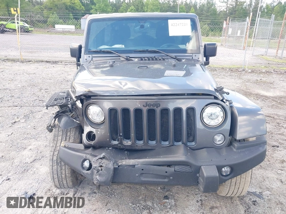 2017 Jeep Wrangler Unlimited Sahara with VIN 1C4BJWEG4HL605213, listed as a IAAI auction lot 42247221 with 104,542 mi miles and . Bid and sale history available at DreamBid. Image 12.