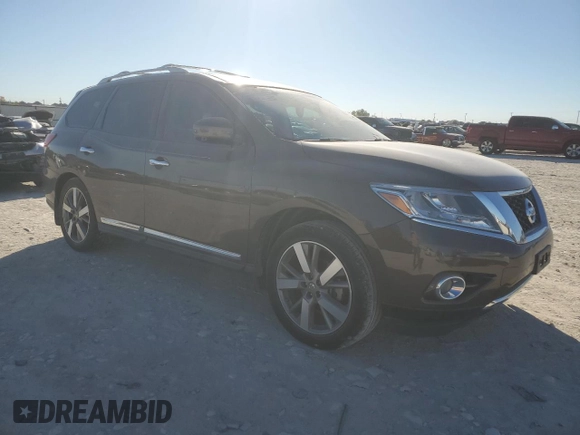 2016 Nissan Pathfinder Platinum with VIN 5N1AR2MN3GC605968, listed as a Copart auction lot 81529274 with 82,770 mi miles and Salvage Title. Bid and sale history available at carsss.com. Image 4.