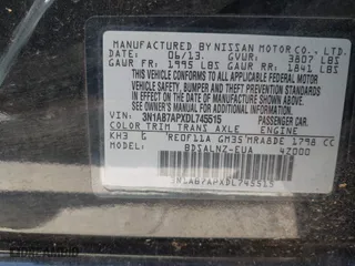 2013 Nissan Sentra SR with VIN 3N1AB7APXDL745515, listed as a IAAI auction lot 41492148 with 116,453 mi miles. Bid and sale history available at carsss.com. Image 9.