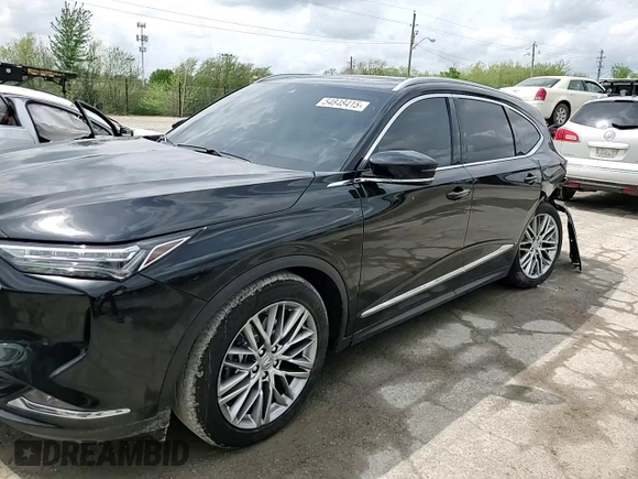 2023 Acura MDX Advance with VIN 5J8YE1H87PL022995, listed as a Copart auction lot 54848415 with 26,776 mi miles and Salvage title. Bid and sale history available at DreamBid. Image 14.