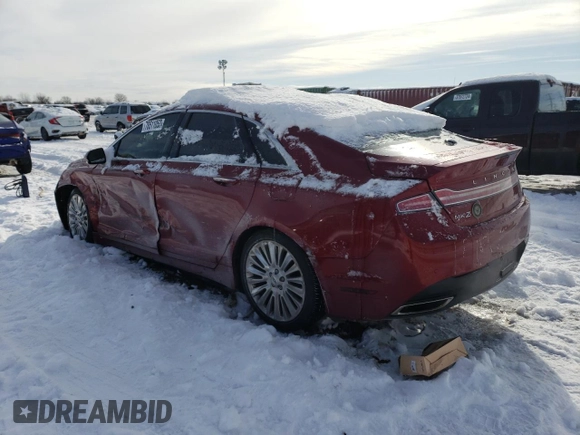 2013 Lincoln MKZ with VIN 3LN6L2JK7DR811843, listed as a Copart auction lot 87757895 with 159,800 mi miles and Non repairable. Bid and sale history available at DreamBid. Image 2.
