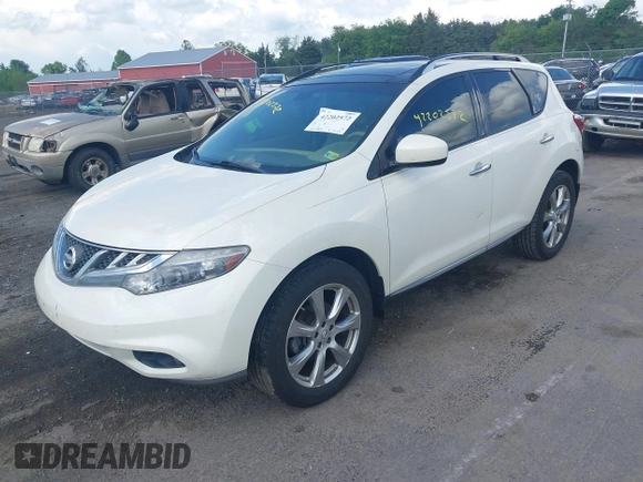 2014 Nissan Murano SV with VIN JN8AZ1MU6EW403471, listed as a IAAI auction lot 42202572 with 157,225 mi miles and . Bid and sale history available at carsss.com. Image 2.