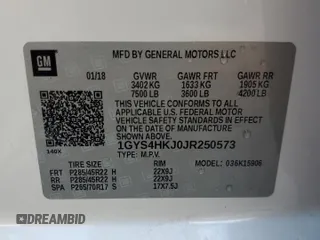 2018 Cadillac Escalade ESV Luxury z VIN 1GYS4HKJ0JR250573, wystawiony jako Copart lot #59021565 z przebiegiem 155 728 mil mil oraz Czysty tytuł • Clean title. Historia ofert i sprzedaży dostępna na DreamBid. Obrazek 13.
