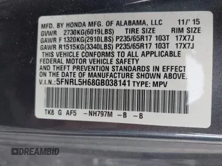 2016 Honda Odyssey EX-L with VIN 5FNRL5H68GB038141, listed as a IAAI auction lot 42097924 with 91,944 mi miles and . Bid and sale history available at DreamBid. Image 9.
