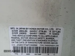2015 Acura RLX Tech Pkg with VIN JH4KC1F54FC000596, listed as a Copart auction lot 84196324 with 0 mi miles and Salvage Title. Bid and sale history available at carsss.com. Image 12.