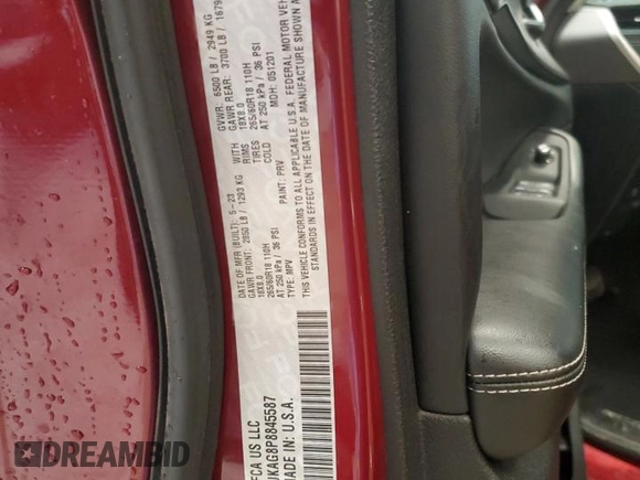 2023 Jeep Grand Cherokee Laredo с VIN 1C4RJKAG8P8845587, выставлен на аукционе Copart как лот 54236895 с пробегом 29 259 миль миль и Чистый • Clean title. История ставок и продаж доступна на DreamBid. Изображение 13.