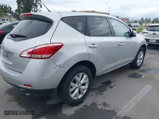 2012 Nissan Murano SL with VIN JN8AZ1MUXCW107804, listed as a IAAI auction lot 42136951 with 1 mi miles. Bid and sale history available at carsss.com. Image 4.