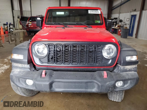 2024 Jeep Wrangler Sport S with VIN 1C4PJXDG5RW177357, listed as a Copart auction lot 52955605 with 8,382 mi miles and Salvage Title. Bid and sale history available at DreamBid. Image 5.