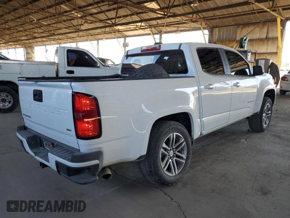 2021 Chevrolet Colorado 2WD Work Truck with VIN 1GCGSBEN7M1251123, listed as a Copart auction lot 45658325 with 116,430 mi miles and Salvage title. Bid and sale history available at DreamBid. Image 3.