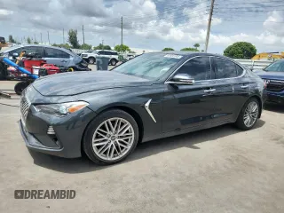 2021 Genesis G70 2.0T with VIN KMTG34LA8MU074008, listed as a Copart auction lot 62692345 with 33,204 mi miles and Salvage title. Bid and sale history available at DreamBid. Image 1.