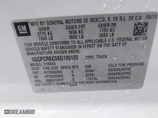 2014 Chevrolet Silverado 1500 LT with VIN 3GCPCREC5EG109103, listed as a IAAI auction lot 41527962 with 187,843 mi miles. Bid and sale history available at carsss.com. Image 9.