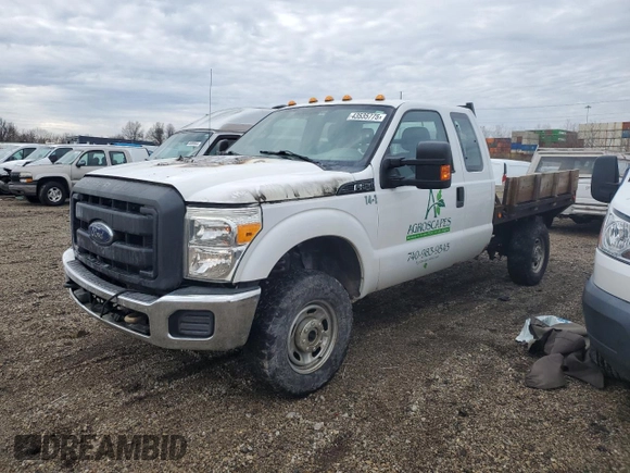 2014 Ford F-250 XL with VIN 1FT7X2B61EEA13924, listed as a Copart auction lot 43535775 with 114,249 mi miles and Salvage title. Bid and sale history available at DreamBid. Image 1.