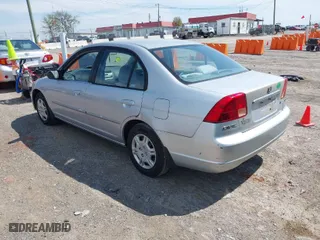 2002 Honda Civic LX with VIN 1HGES16672L068736, listed as a IAAI auction lot 41974936 with 92,211 mi miles. Bid and sale history available at carsss.com. Image 3.