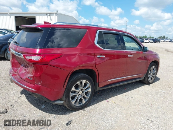2018 Chevrolet Traverse Premier with VIN 1GNERKKW6JJ173579, listed as a IAAI auction lot 39725683 with 63,682 mi miles. Bid and sale history available at carsss.com. Image 4.