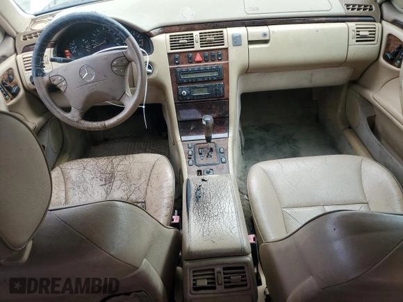 2001 Mercedes-Benz E-Class with VIN WDBJF70J31B293515, listed as a Copart auction lot 53100915 with 0 mi miles and Salvage Title. Bid and sale history available at carsss.com. Image 8.