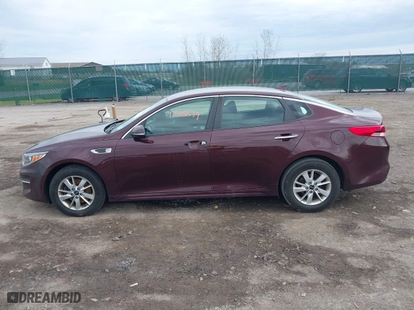 2016 Kia Optima LX with VIN 5XXGT4L36GG108599, listed as a IAAI auction lot 42065639 with 127,387 mi miles. Bid and sale history available at carsss.com. Image 14.