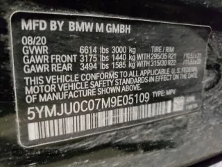 2021 BMW X5 M z VIN 5YMJU0C07M9E05109, wystawiony jako Copart lot #86393584 z przebiegiem 47 274 mil mil oraz Szkoda całkowita • Salvage title. Historia ofert i sprzedaży dostępna na DreamBid. Obrazek 13.