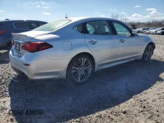 2018 Infiniti Q70 Luxe with VIN JN1BY1PP6JM330507, listed as a Copart auction lot 46118465 with 38,626 mi miles and Salvage title. Bid and sale history available at DreamBid. Image 3.