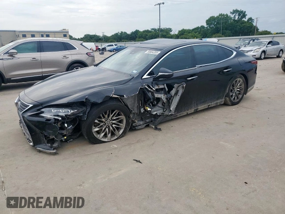 2018 Lexus LS 500 with VIN JTHB51FF9J5000688, listed as a Copart auction lot 58664355 with 106,208 mi miles and Salvage title. Bid and sale history available at DreamBid. Image 1.