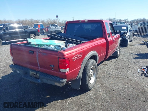 2000 Ford Ranger XL with VIN 1FTZR15V1YTB19905, listed as a IAAI auction lot 41833494 with 293,034 mi miles. Bid and sale history available at carsss.com. Image 4.