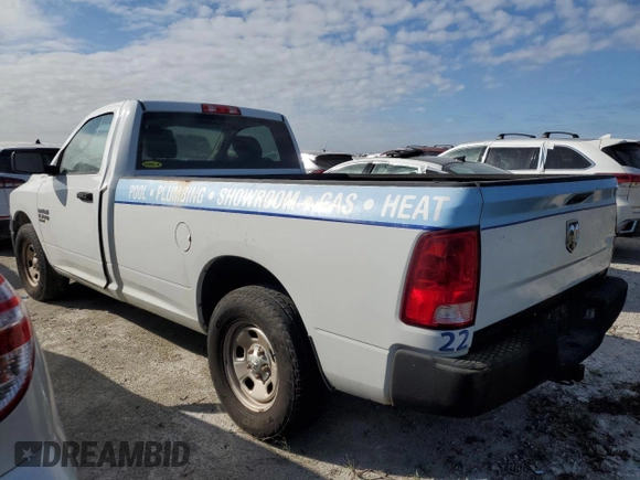 2019 Ram 1500 Classic Tradesman with VIN 3C6JR6DG5KG708125, listed as a Copart auction lot 74533774 with 0 mi miles and Salvage Title. Bid and sale history available at carsss.com. Image 2.